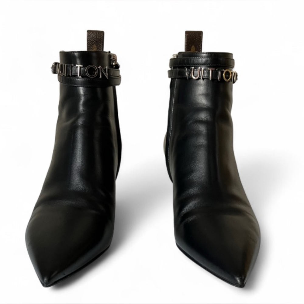 Louis Vuitton Black Callback Kitten Heel Ankle Boot size 37 - Picture 3 of 16